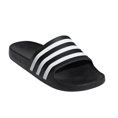 adidas Slides Adilette Aqua 3-Stripes (Cloudfoam footbed, molded EVA strap) black/white - 1 pair